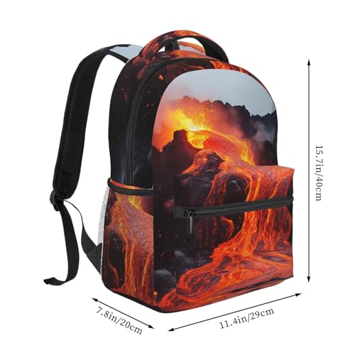 Red Hot Lava from Kilauea Volcano Backpack for Women Men Laptop Backpack Lightweight Computer Bag Travel Casual Daypack2