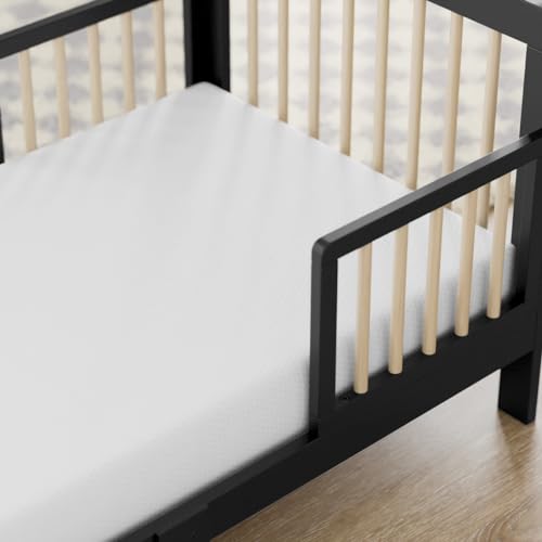 Image of Storkcraft Pasadena Toddler Bed, Black with Driftwood