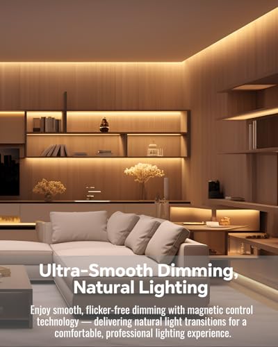 Image of LED Driver 12V 60W Magnetic Dimmable LED Transformer,Magnetic Power Supply 120VAC to 12VDC,Compatible with Lutron and Leviton Dimmers, for LED Strip Lights, Kitchen, Cabinet, ETL Listed