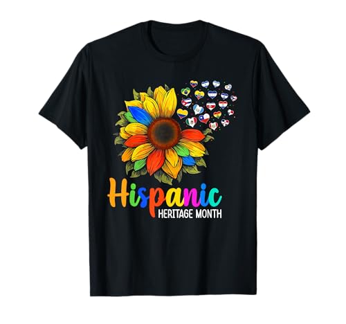 Las banderas de los países hispanos celebran el mes de la herencia hispana Camiseta