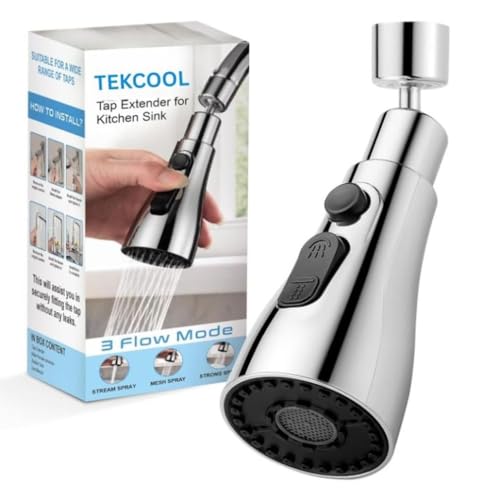 TEKCOOL Tap Extender for Kitchen Sink, Flexible Faucet with Tap E...