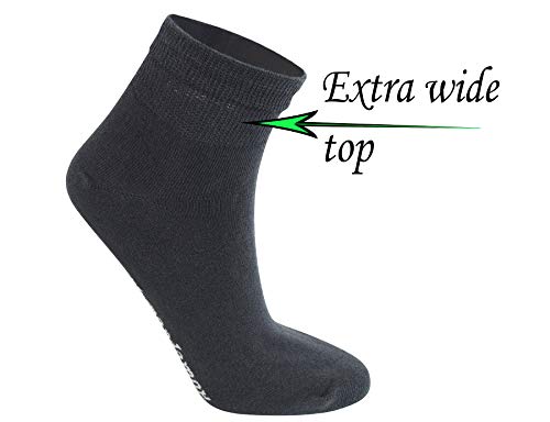 Yomandamor Womens 6 Pairs Cotton Ankle Diabetic/Dress Socks with Seamless Toe,L Size 9-114