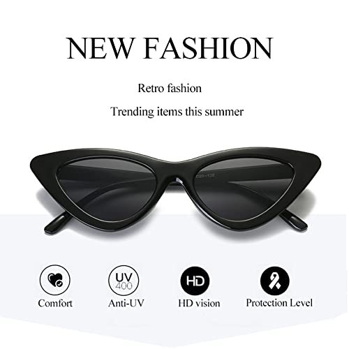 WZWLKJ Retro Vintage Narrow Cat Eye Sunglasses for Women Clout Goggles women sunglasses for Holiday beach outdoor3
