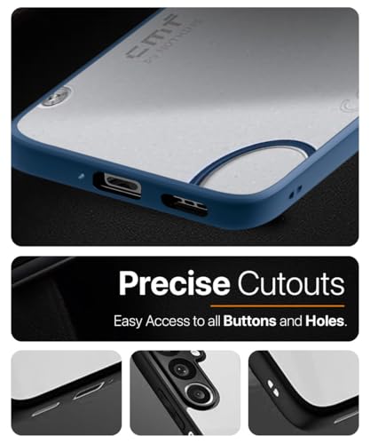 Image of WOW IMAGINE Shockproof Hybrid Back Cover for CMF by Nothing Phone 2 Pro 5G | Hard Slim fit Back Case | PC & TPU | Clear Transparent Case - Blue
