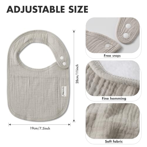 Image of Muslin Baby Bibs for Drooling and Teething,Bibs for Boys Girls