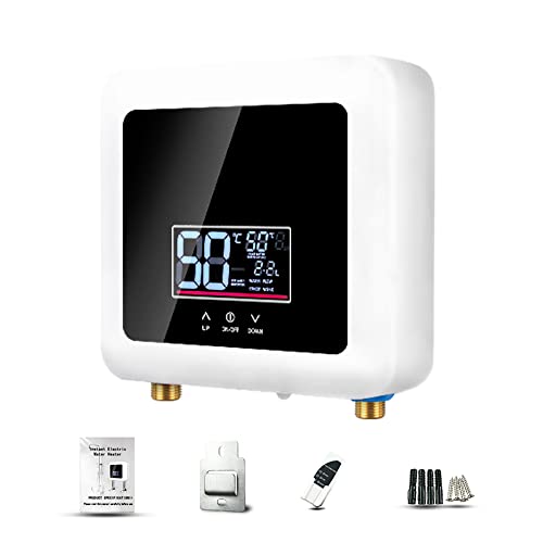 Mingzhe Calentador Electrico Baño,Calentador de Agua Instantaneo 5500W Mini Calentador Electrico Baño...