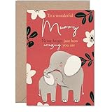 Giftzie Mummy Birthday Card - Never Forget - Happy Birthday Card for Mommy from Son Daughter, 5x7 Inch Never Forget Bday Greeting Cards