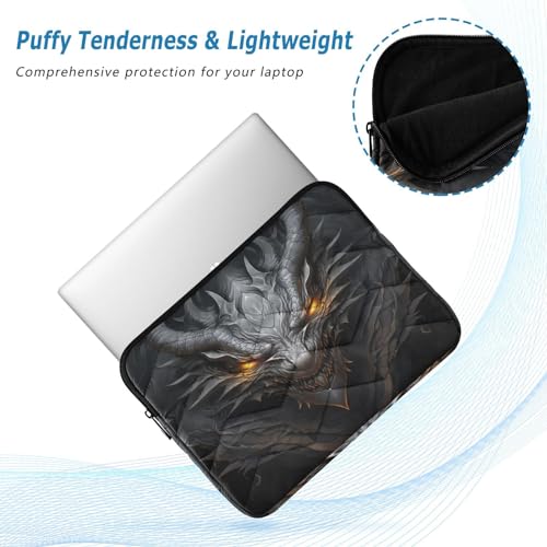 Funda para laptop 13-14 pulg negra Dragon resistente agua miniatura 5