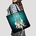 White Dream Catcher Feather Leather Tote Bag Soft Handbag Vintage Shoulder Purses Fashion Top Handle Bag Large Capacity