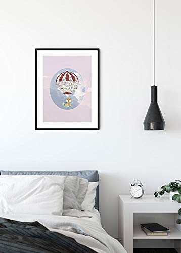 Komar Wall Picture Happy Balloon Rose Poster Picture Living Room Bedroom Decoration Art Print Without Frame Available in 3 Sizes - Image 3