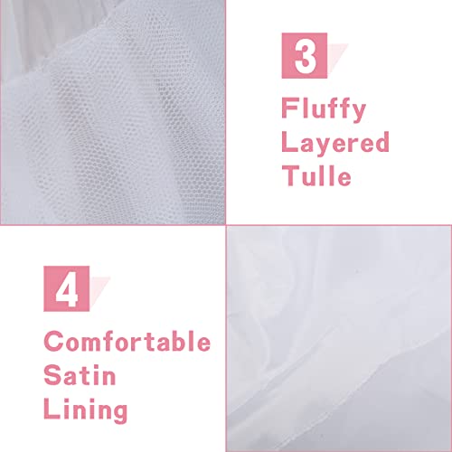 Women Petticoat Crinoline Underskirt Petticoat Skirt Full Floor Length Petticoat Slips for Wedding Dress4
