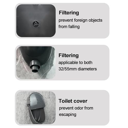 Urinario seco de Pared con válvula de Descarga Manual, Ideal para Garaje y Patio Trasero.