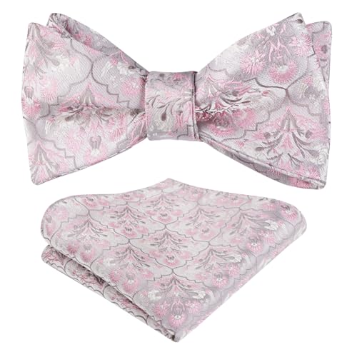 Image of Alizeal Mens 2pcs Floral Pattern Bow Tie Set