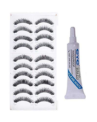 Angelie Women Makeup Beauty False Eyelashes Eye Lashes Extension Long Thick (10 Pairs)