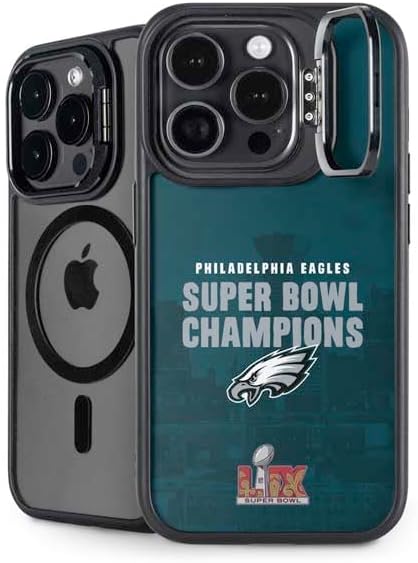 Skinit Kickstand Phone Case Compatible with iPhone 14 Pro - Officially Licensed NFL Philadelphia Eagles Super Bowl LIX Champions Design