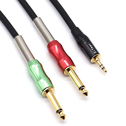 Evita pérdidas de sonido con el cable divisor TRS 3.5 mm a doble TS 6.35 mm para audio estéreo