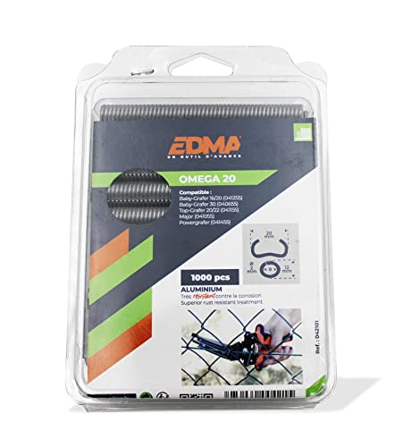 Agrafe Omega 20, Aluminium, Coque de 1000
