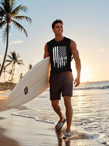 Mens Graphic Tank Tops Workout Sleeveless Shirts Hawaiian Palm Tree Vacation Tanks for Men Summer Beach T-Shirt4