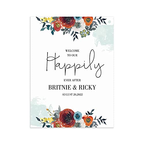 Panneau de mariage en bois Happily Ever After pour un jour unique