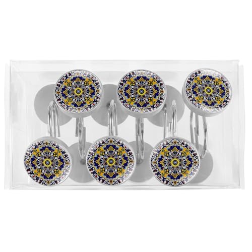 Ganchos para cortina de ducha de cristal que evitan tirones con diseño clásico 6