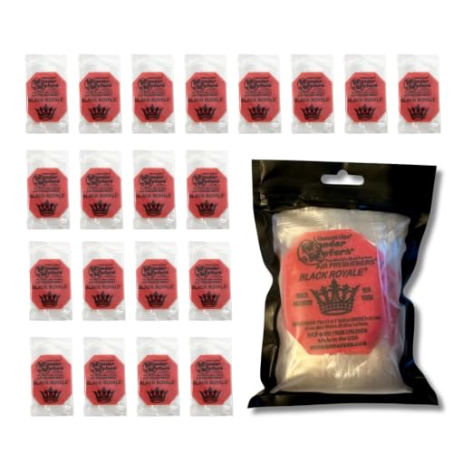 Image of Wonder Wafers 20 Count Air Fresheners Individually Wrapped, Black Royale Fragrance