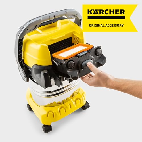 Image of Karcher Flat Pleated Filter for Karcher Wet Dry Vacuum - Compatible with WD 4, WD 5 /P and WD 6 P S Wet Dry Vacs - Reusable Filter