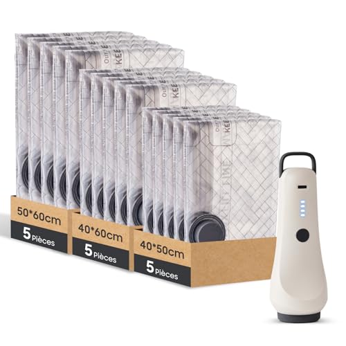 Sacs de compression pour vêtements avec pompe à vide...