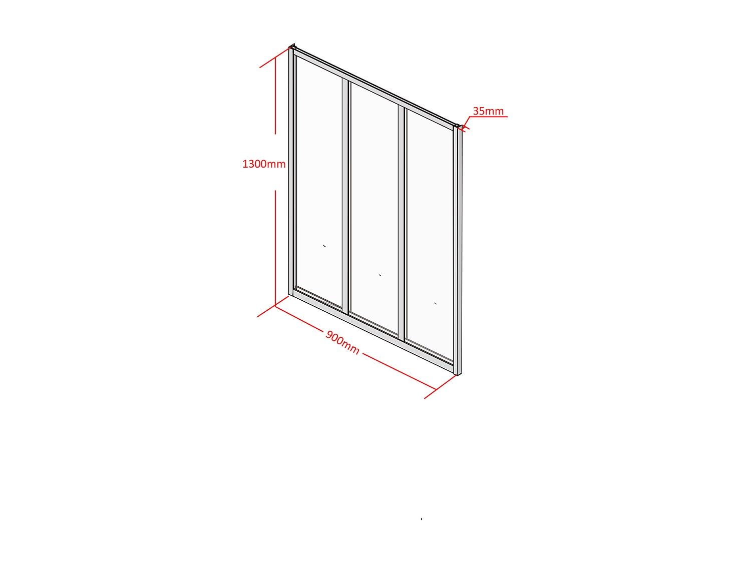Vente-unique - Verriére Atelier en Aluminium thermolaqué Noir 90 x 130 cm (L x H) – Bayview