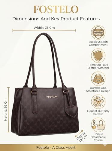 Image of Fostelo Women's Riverside Satchel Tote Handbag for Women | Ladies Purse | Stylish Shoulder Bag | Gift For Women