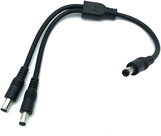 YSJJZRL 30cm 12V 10A DC 5.5 * 2.1mm 1 Male/Female to 2 Male/Female 5.5mm x 2.1mm DC Power Extension Adapter Cable (Male to 2 Male)