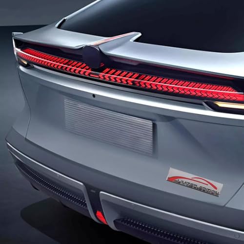 Image of Pair Set Limited Edition Car Emblem Premium 3D Sport Turbo Badge Auto Rear Trunk Side Decal Sticker (Gloss Silver)