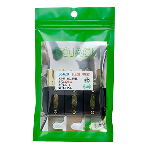BOJACK 200 Amp 32 VDC ANL Blade Fuse for car Audio and Video System(Pack of 3)