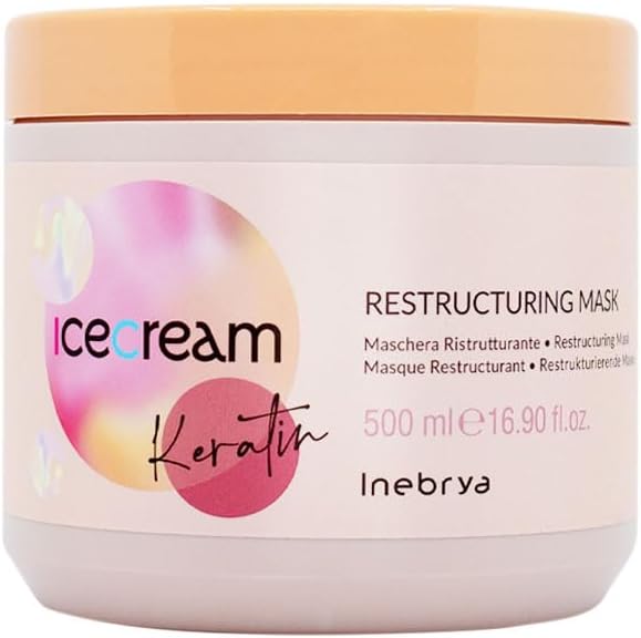INEBRYA Ice Cream Keratin Restructuring Mask - 500 ML