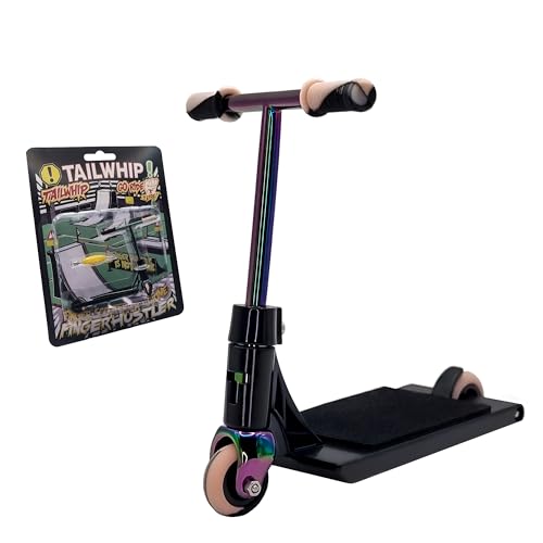 TAILWHIP Finger Scooter en Métal, Mini Trottinette Jouet pour Figures et Cascades, Compatible avec Finger Tech Deck Skateboard Skatepark Bike BMX, Favorise la...