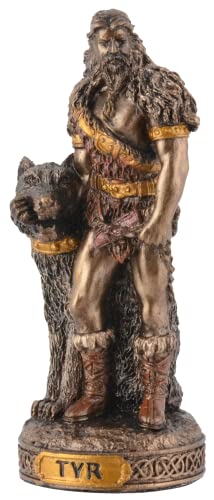 Veronese - Figura en miniatura de dios germánico, color bronce pintado a mano