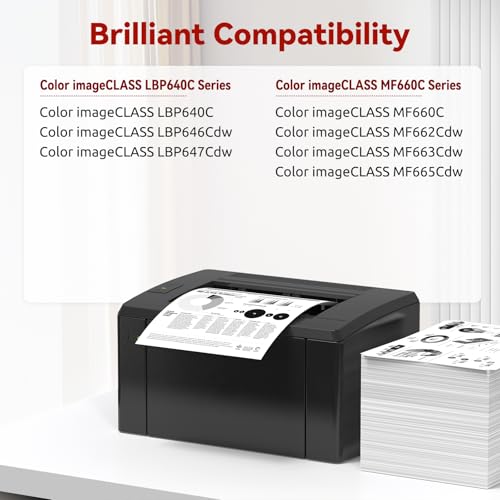 Image of 075 Black Toner Cartridge 075 Replace for Canon Color imageCLASS MF660 MF660C MF662Cdw MF663Cdw MF665Cdw LBP640 LBP640C LBP646Cdw LBP647Cdw Printer (with Chip, 1-Pack)