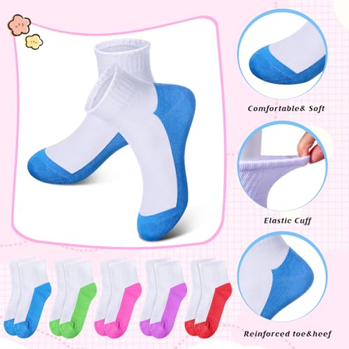 Ramede 150 Pairs Kids Socks Bulk Boys Girls Ankle Crew Socks for Toddler Youth School Sports3