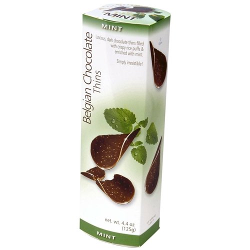 Royal Chocolates Belgian Chocolate Thins Mint, 4.4-Ounce (Pack of 6)