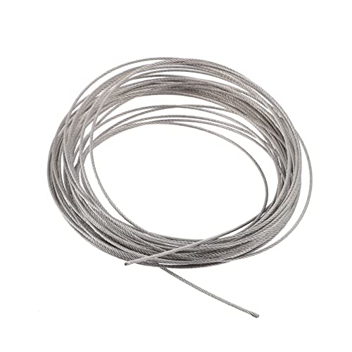 GANAZONO Sturdy Stainless Wire Rope Cable 10m for Railing Deck Chandelier Multi-Functional Use