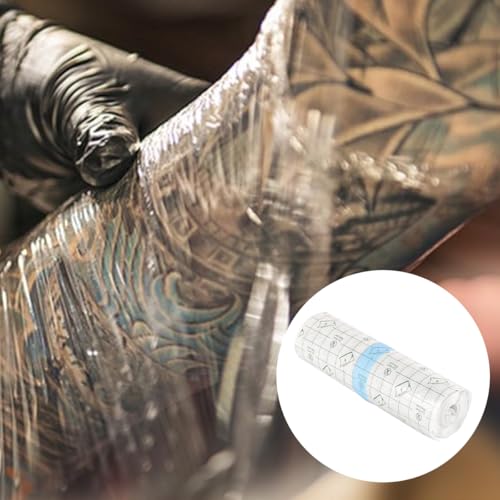 Sarini Bestickter Drachentattoo-Schutzfilm Tattoo-Reparaturfilm Luftdichte Narben Wasser- und staubdichte Tattoofolie Passende Folie für Tattoo-Ausrüstung