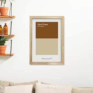 【Made in Japan】 額縁 ポスターフレーム A4 木製 天然木 PET板 軽量 壁掛け 日本製 ナチュラル 23.3×32cm Novel Frame ヌーベルフレーム