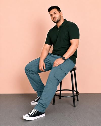 Image of INKKR Men Plus Size Cargo Pants || Plus Cargo Pants Cotton || 2XL-6XL