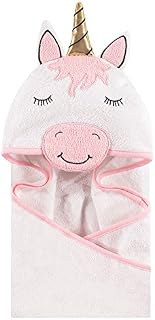 Hudson Baby Unisex Baby Cotton Animal Face Hooded Towel, Modern Unicorn, One Size