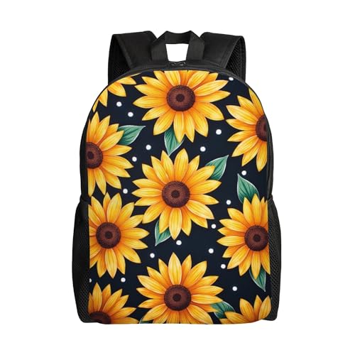 Daypack With Adjustable Straps Sunflower Lightweight, Large Capacity Backpack For Adult 16 Inch
