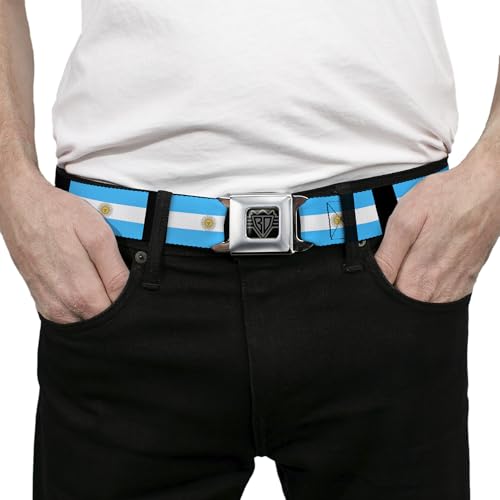 Cinturón de seguridad de Argentina Buckle-Down multicolor ajustable de nylon de alta resistencia 3