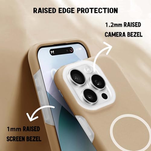 Image of Kratos Soft Silicone Case Cover Compatible with iPhone 15 Pro - Everyday Comfort Protection, Wireless Magnetic Charging Case with Raised Edge Camera & Screen Protection, Shock-Resistant Design