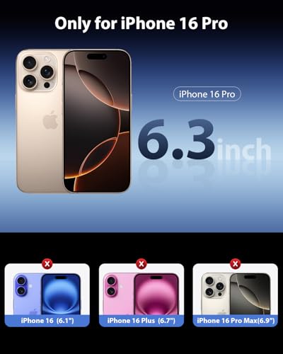 Image of Mkeke for iPhone 16 Pro Screen Protector 3 Pack, [9H+ Hardness] [Military-Grade Drop Protection] [Sensitive Touch] [Easy Installation] [HD Clear] Full Edge Coverage Tempered Glass