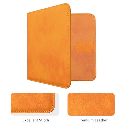 Image of CoBak Car Registration and Insurance Holder - Vehicle Glove Box Car Organizer, Auto Truck Comparment Accessories Case for Essential Document, Driver License, Cards (Orange)