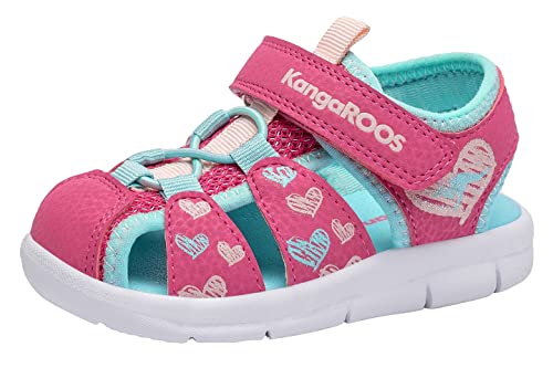 KangaROOS Sandały dziecięce K-Tiffy, uniseks, Fandango Pink Mint, 26 EU