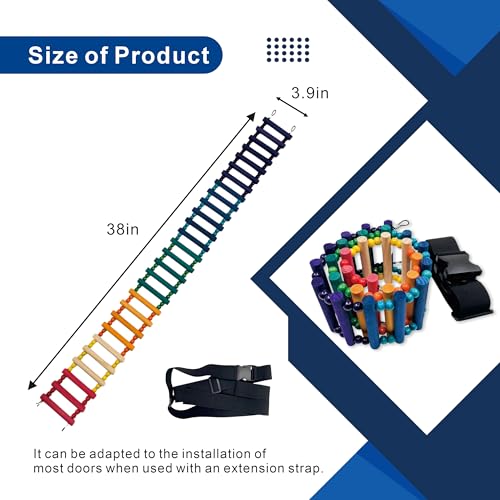 Finger Ladder for Shoulder Rehab – Rainbow Hand and Shoulder Therapy Equipment, Over Door Finger Exerciser for Physical Therapy, Compatible with Shoulder Pulley Systems (Colorful)